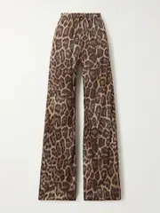 [Stella McCartney] Stella McCartney - Leopard-print Lenzing™ Ecovero™ Wide-leg Pants - Leopard print - IT36 IT 36 Animal print