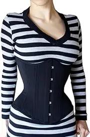 [Naveed] Women's Underbust Corset Cotton Corset for Strong Waist Training Hourglass Figure