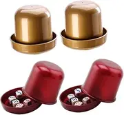 UPKOCH 4 Sets Dice Cups with Dice Sturdy and Design for Party Gaming Ktv and Board Games Fun and Safe for Friends and Family