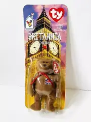 McDonald's BRITANNIA THE BEAR TY Beanie Babies Plush Retired TAG ERRORS