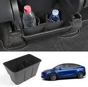 2nd Row Center Console Organizer for Tesla Model Y 2020 2021 2022,Under Rear Air Outlet Storage Box Tray,Backseat Bin Container