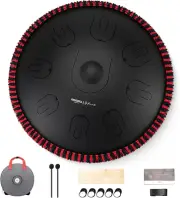 MOOZICA Steel Tongue Drum Handpan 14 Inches 17 Notes in D Minor Handpan Drum ...