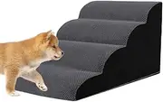 Dog Stairs | High Density Foam 4 Tiers Dog Steps - High Density Foam Washable Cat Ladder Waterproof Pet Ramp for Indoor Bedroom Sofa