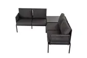 Outdoor Lounge Set with Coffee Table in Black Eden 4-Seater