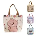 Casual Mini Handbags Large Capacity Lunch Bag Canvas Tote Bag for Picnic