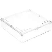 Pioneer Plastics Clear Square Container, 4.3125" W x 4.3125" D x 1.125" H