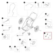 Thule End Cap Hinge Hub for Thule Chariot Sports Cross 2