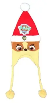 NEW Nickelodeon Paw Patrol Santa Claus Rubble Laplander Knit Hat