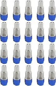 IsMwav 20Pcs 3 PIN AC Powercon Connector Male Plug NAC3FCA NAC3FCB AC Cable 20A 250V Power Plug Adapter for Stage Light Easy Install (B)