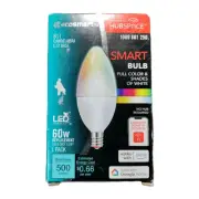 ECOSMART 12B121260WRGB01 60W EQUIV SMART B11 E12 COLOR CHANGING LED LIGHT BULB
