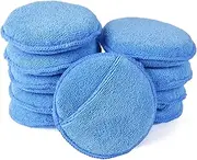 10Pcs 5Inch Micro Wax Applicator Round Car Care Pocket Sponge with Elastic Finger Band Wax Applicator for Cars Wax Applicator Foam Sponge Blue Blue