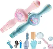 Smoke Bubble Machine & Elastic Bubble Fog Wand, Infinite Smoke Bubblemagic Wand, with Elastic Smokeeffect, for Party, Wedding, Festival, Birthday (Mix)