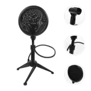 Anti- Mesh Cover Desk Mic Tripod Microphone Clip Adapter