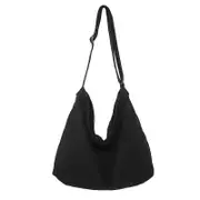 Canvas Crossbody Bag, Large Capacity Canvas Shoulder Bag with Zipper and Adjustable Shoulder Strap