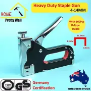 Staple Gun Stapler Staples Fastener Tool Kit Tacker Upholstery Heavy Duty 4-14MM