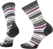 [Smartwool] Unisex Margarita Crew Socks, Merino Wool Everyday Socks, Women's & Men's Walking, Hiking & Running, Seamless Toe Design, Lightweight & Breathable Natural Merino, White, Large