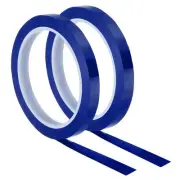 2Pcs PU Tennis Racket Badminton Grip Finishing Tapes 55 Yards 0.4 in, Blue