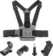 Phone Chest Mount, Adjustable Chest Strap Holder for Gopro, Harness Strap Mount Universal Cell Phone Clip Chest Vest Mount for Action Camera Filming or Photos