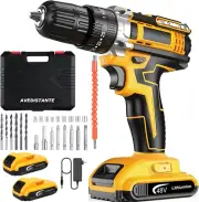 (48V) Cordless Electric Drill Two Speed Impact Drill Set, 25 Torque Settings, 2.