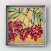 Rowan branch oil painting 6" Rowan berries art Modern french farmhouse decor