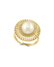 Effy Fine Jewelry 14K 0.04 ct. tw. Diamond & 9.5mm Pearl Ring