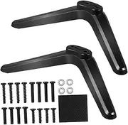 ROMISBABA 2Pcs Tv Stand Mount Brackets for Tvs Stable Plastic Tv Holder with Non Slip Base Pad Versatile Tabletop Tv Legs Easy Installation for Home Entertainment Setup