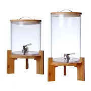 High Borosilicate Glass Beverage Barrel Dispenser Large Capacity Storage
