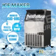 Maxkon Auto Ice Maker Machine Portable Commercial Ice Cube Tray 45~60KG/Day