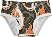 [Joisal] American Football Balls Red Toddler Briefs Tag Free 4t-5t Boys Underwear, Rugby Balls Fire, 3 Years