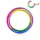 Hinged Clicker Segment Septum Lip Nose Hoop Rings Helix Daith Cartilage Tragus