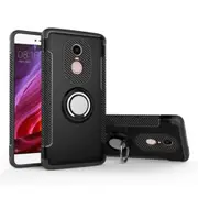 For Xiaomi Redmi Note 4X Magnetic 360 Degree Rotation Ring Armor Protective Case(Black)