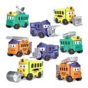 4Pcs Flip Transformable 2-in-1 Engineering Vehicle Sliding Toy Cars For Kids Transformation Cars Toys