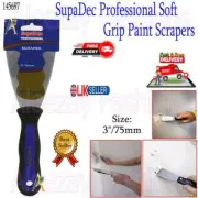 SupaDec DIY Decorating Professional Comfort Soft Grip Paint Scrapers 3"/75mm