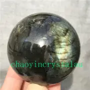 360g Natural labradorite ball quartz crystal sphere 61mm reiki healing XQ1277