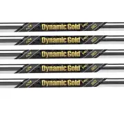 Set of 5 True Temper Dynamic Gold Mid 90 Iron Shafts Steel S300 Stiff .370 Tip