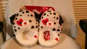Squishmallows Dog Heart Slippers Size Kids 4/5 Ladies 6/7 New