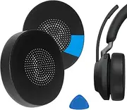 Geekria Sport Cooling-Gel Replacement Ear Pads for Jabra Evolve2 65 UC, Evolve2 65 MS, Evolve2 40 UC, Evolve2 40 MS, Elite 45h Headphones, Repair Parts (Black)