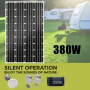 380W Solar Panels Kit 380 Watt 12V Mono Portable Home Caravan Camping Charging