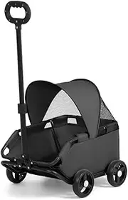 Dog Stroller 4 Wheels Folding Dog Cart with Sunshine Cover Pet Stroller for Travelling Shopping Walking Playing for Small Dogs Cats