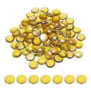 1000g Mosaic Tiles Flat Bead Glass Stained Mosaic Glass Pieces Yellow