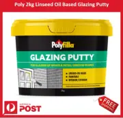 New Poly 2kg Linseed Oil Based Glazing Putty + Free Ship