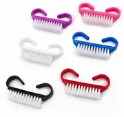 MultiValue Nail Brush, 6 pcs Cleaning Brushes Cleaner Set with Sturdy Plastic Handle Grip Mini Nail Scrub Brush for Cleaning Fingernails Toenails Small Manicure Brush Toenail Brush Bulk (Dark Color)