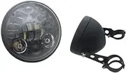 Motorcycle Headlight 5.75" Motorcycle Headlamp Housing DRL 5.75inch Projector LED Headlight For Harley For Sportster Cafe Racer Bobber