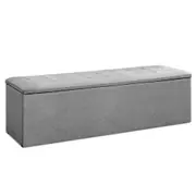 Extra Large Jasper Storage Ottoman Blanket Box Grey