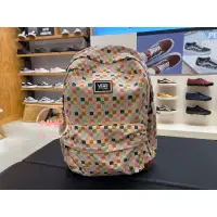 在飛比找蝦皮購物優惠-Vans 後背包 書包 彩色 格子 麂皮 拼接 拼布 休閒 