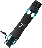 Oshhni Surfboard Leash, Surfing Leash Straight Stand up Paddle Board Leash, Elastic Surfing Foot Leg Rope Padded Ankle Strap for Surfboard, Kayak, Boating