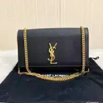 二手精品 SAINT LAURENT 聖羅蘭 YSL 荔枝牛皮 流蘇包 單肩包 斜背包 鏈帶包