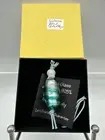 Authentic Murano Glass Pe￼ndant With Certificate- Salerno Bead Silver/Aqua M3