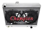 Ace Champion 4 Row Radiator 1680S,2 12" Fans-1965-1967 Pontiac Tempest V8 Eng
