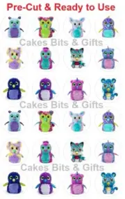 24x HATCHIMALS Edible Wafer Cupcake Toppers PRE-CUT Ready to Use